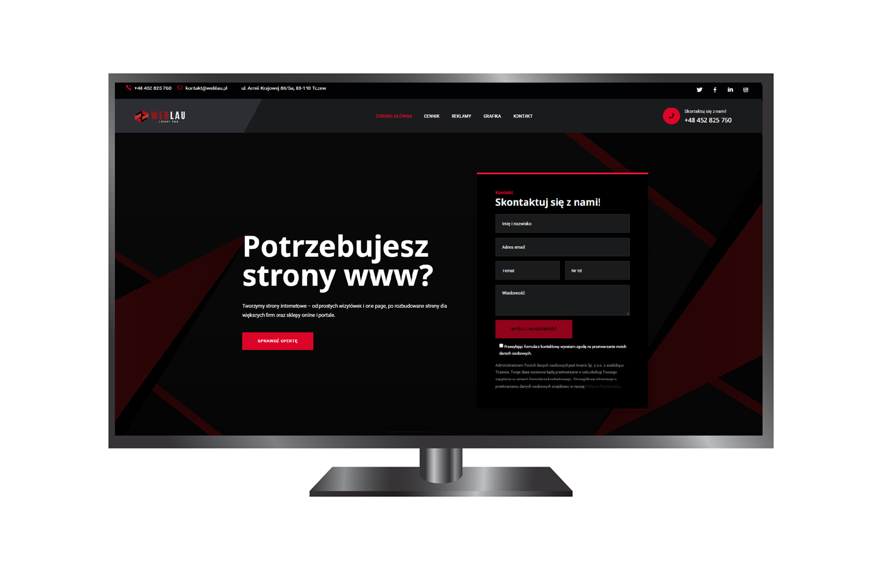 Realizacja strony internetowej dla Weblau